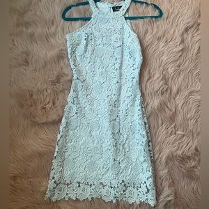 Baby blue lace dress from lulus
